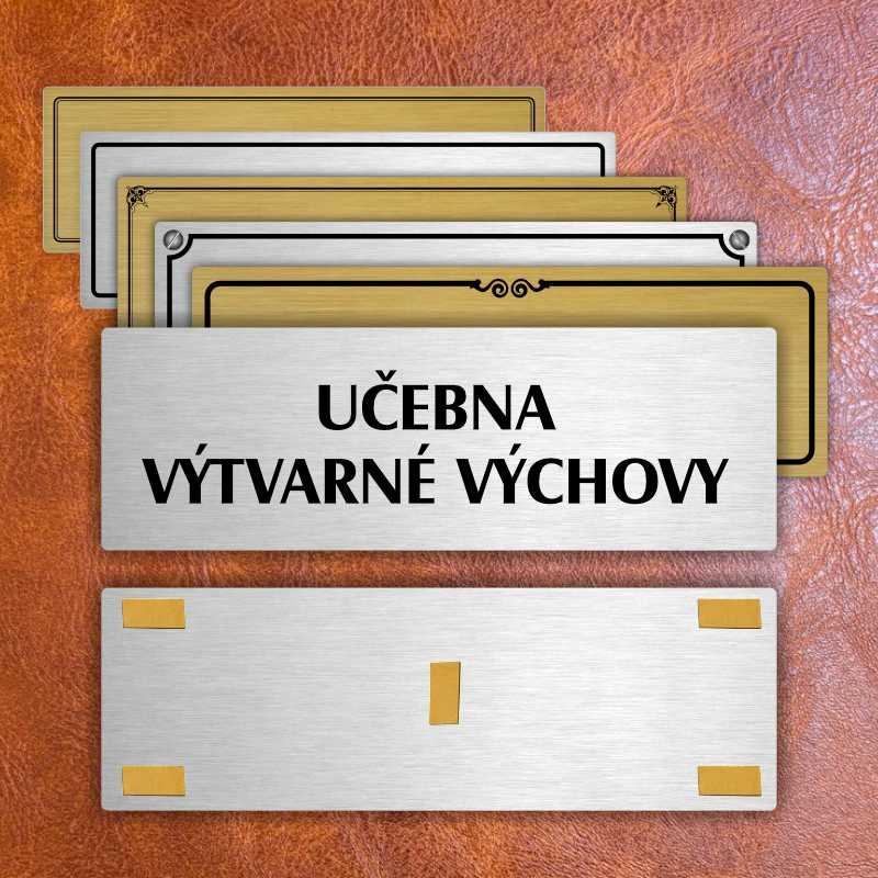 Učebna výtvarné výchovy, 200x66mm, zlatá popiska 