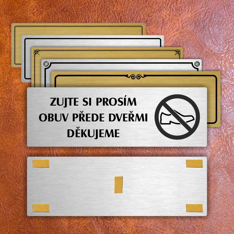 Zujte se, 240x79mm, zlatá popiska s ozdobou uprostřed