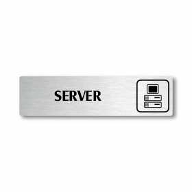 Server, stříbrná cedulka, 180x45mm