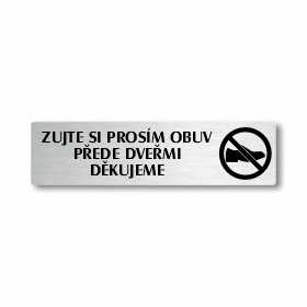 Zujte se, stříbrná cedulka, 180x45mm