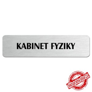 Kabinet fyziky, popiska, 180x45mm