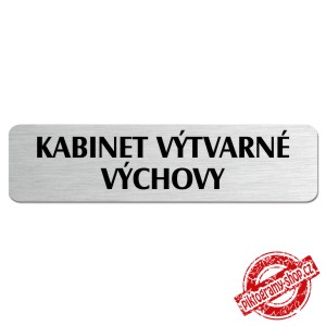 Kabinet výtvarné výchovy, popiska, 180x45mm