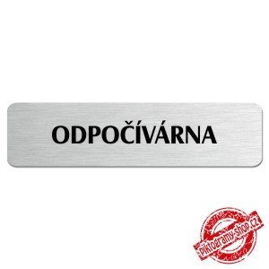 Odpočívárna, popiska, 180x45mm