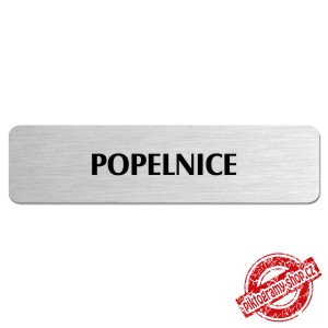 Popelnice, popiska, 180x45mm