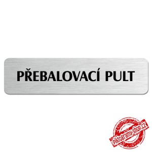 Přebalovací pult, popiska, 180x45mm