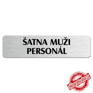 Šatna muži personál, popiska, 180x45mm