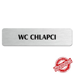 WC chlapci, popiska, 180x45mm