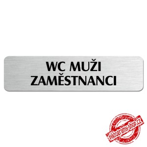 WC muži zaměstnanci, popiska, 180x45mm