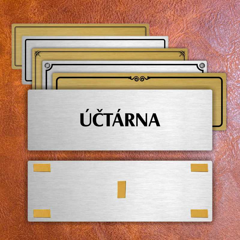 Účtárna, 240x79mm, zlatá popiska s rámečkem