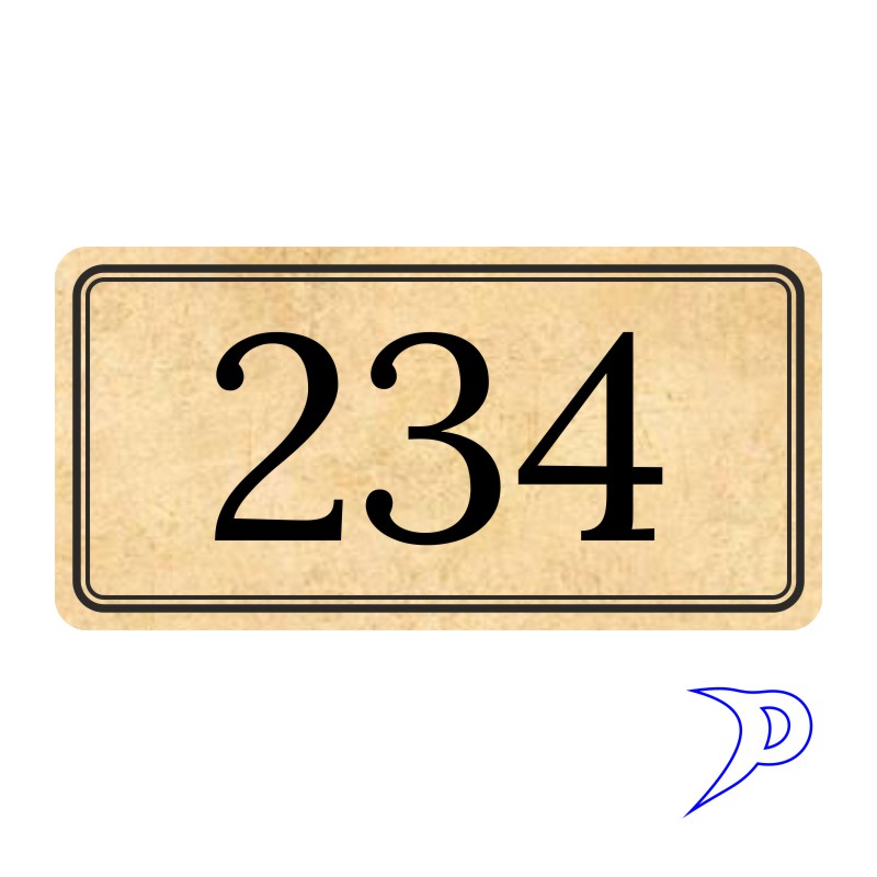 Plechové číslo, dvojitý rámeček