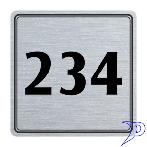 Plechové číslo 35x35mm, dvojitý rámeček