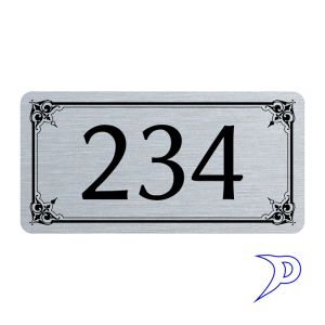 Plechové číslo, ozdobný rámeček