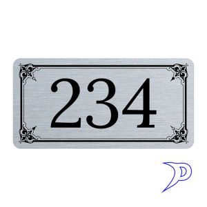 Plechové číslo, ozdobný rámeček