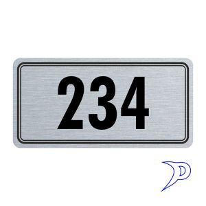 Plechové číslo 50x25mm, dvojitý rámeček