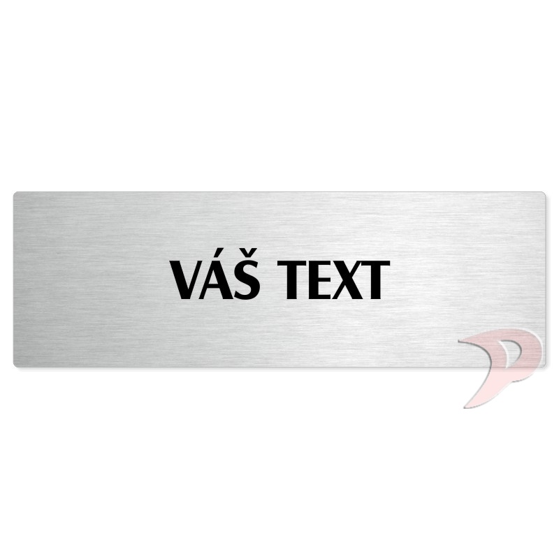 Váš text, 240x79mm, stříbrná popiska 