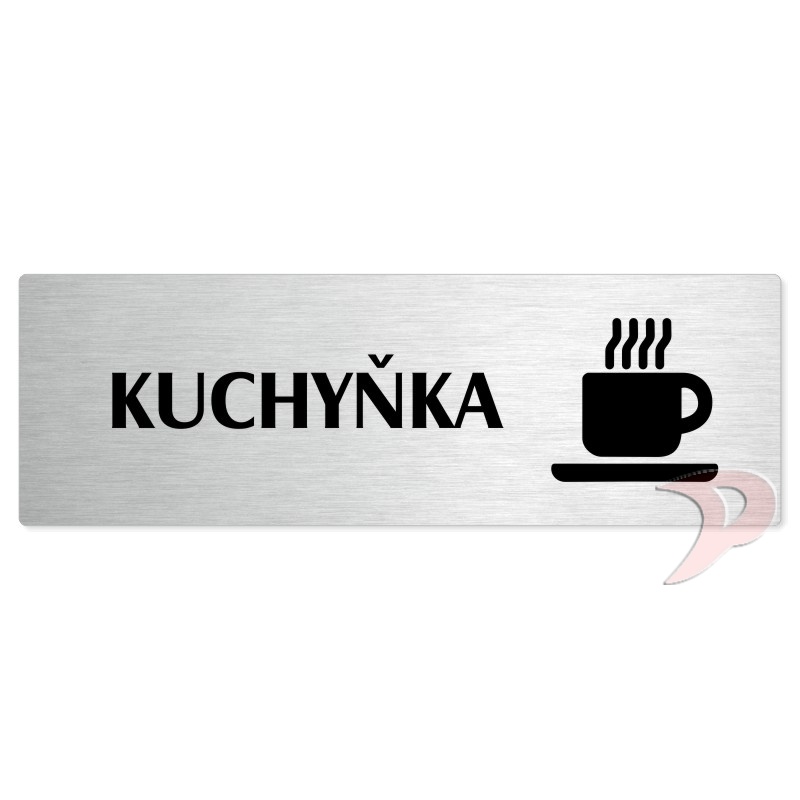Kuchyňka, 200x66mm, stříbrná popiska 