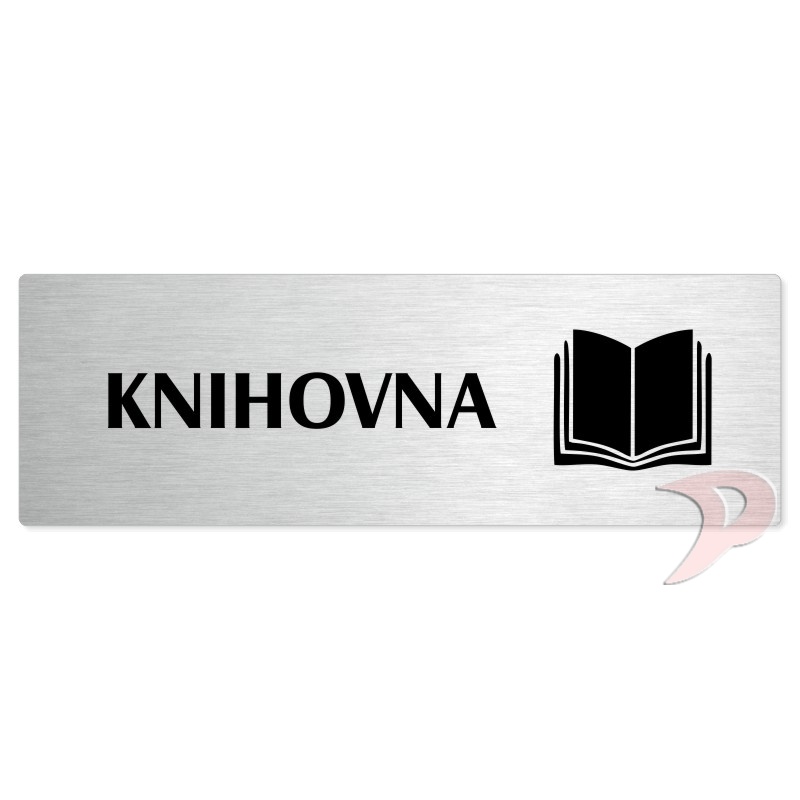 Knihovna, 240x79mm, stříbrná popiska 