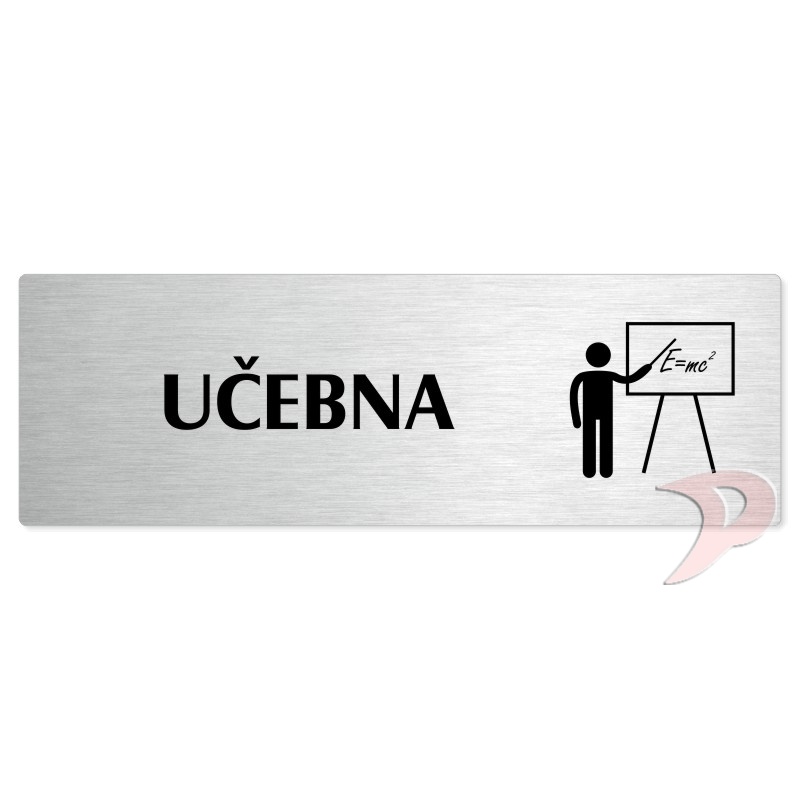 Učebna, 240x79mm, stříbrná popiska 