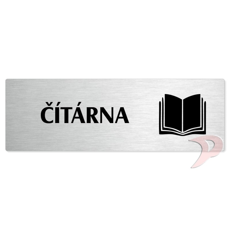 Čítárna, 240x79mm, stříbrná popiska 