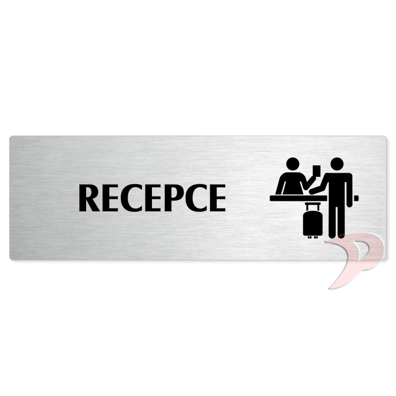 Recepce, 200x66mm, stříbrná popiska 
