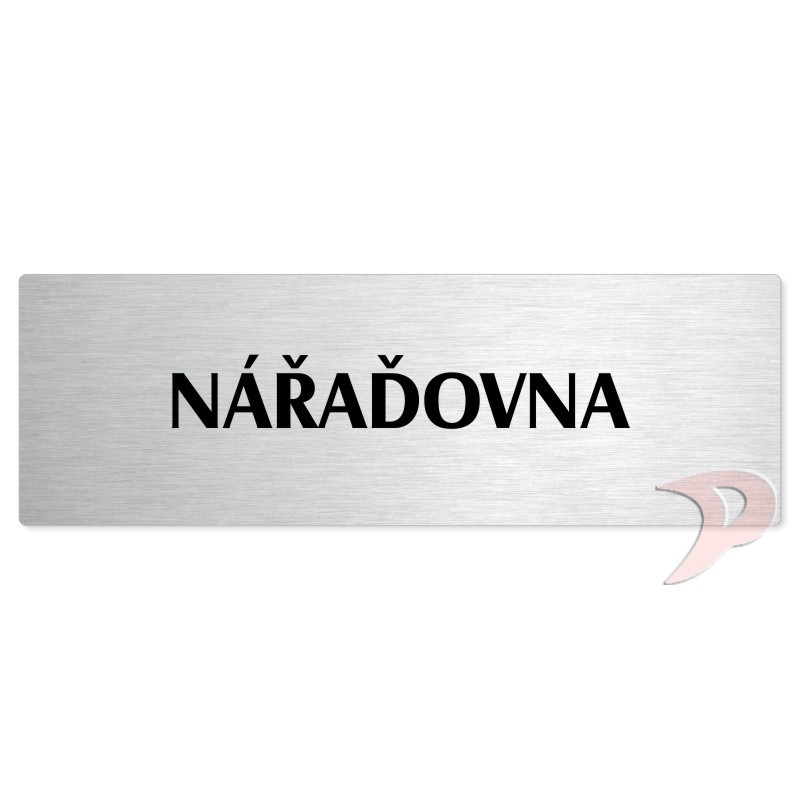 Nářaďovna, 200x66mm, stříbrná popiska 