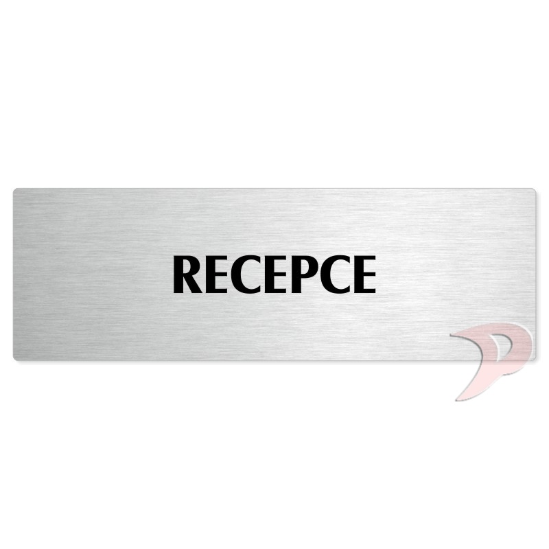 Recepce, 240x79mm, stříbrná popiska 