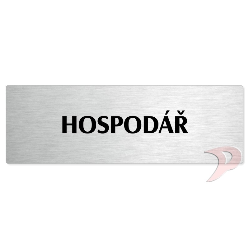 Hospodář, 200x66mm, stříbrná popiska 