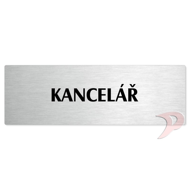 Kancelář, 240x79mm, stříbrná popiska 