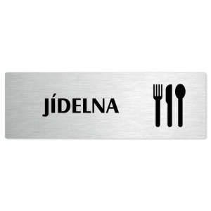 Jídelna, 240x79mm, stříbrná popiska 