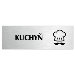 Kuchyň, 200x66mm, stříbrná popiska 