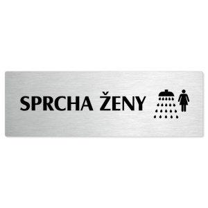 Sprcha ženy, 240x79mm, stříbrná popiska 
