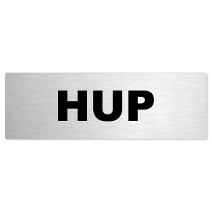 Hup, 240x79mm, stříbrná popiska 