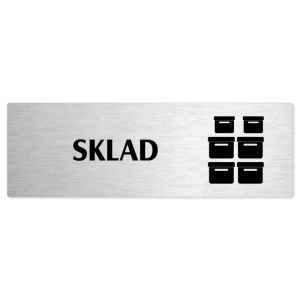 Sklad, 200x66mm, stříbrná popiska 