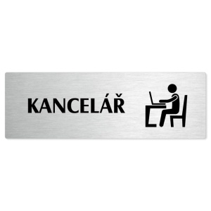 Kancelář, 240x79mm, stříbrná popiska 