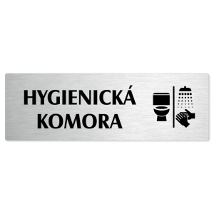 Hygienická komora, 240x79mm, stříbrná popiska 
