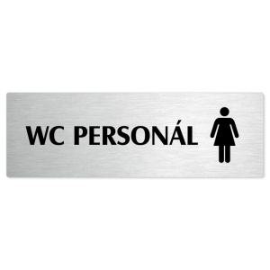 WC personál ženy, 200x66mm, stříbrná popiska 