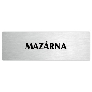 Mazárna, 240x79mm, stříbrná popiska 
