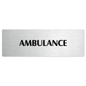 Ambulance, stříbrná popiska na dveře