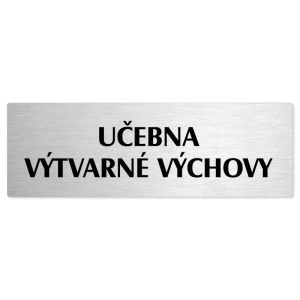 Učebna výtvarné výchovy, stříbrná popiska na dveře