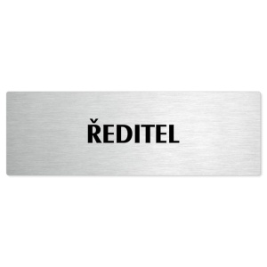 Ředitel, stříbrná popiska na dveře