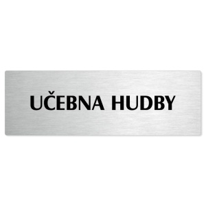 Učebna hudby, 200x66mm, stříbrná popiska 
