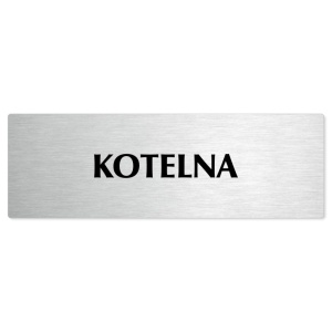Kotelna, 240x79mm, stříbrná popiska 