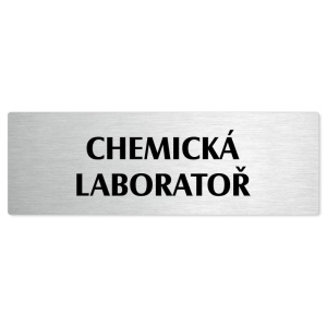 Chemická laboratoř, 240x79mm, stříbrná popiska 