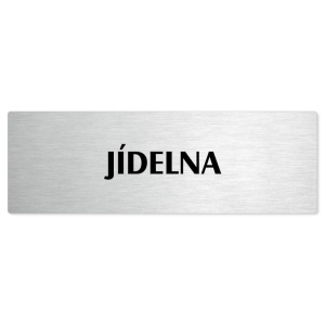 Jídelna, 240x79mm, stříbrná popiska 
