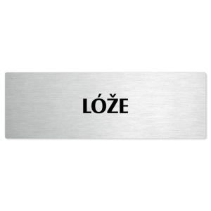 Lóže, 240x79mm, stříbrná popiska 