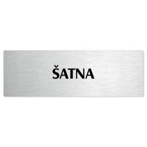 Šatna, 200x66mm, stříbrná popiska 