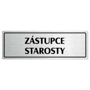 Zástupce starosty, 200x66mm, stříbrná popiska s rámečkem