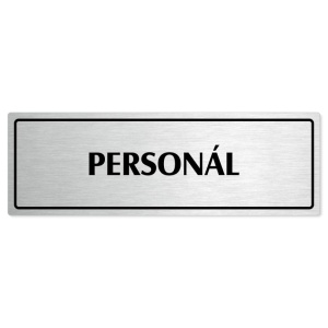 Personál, 200x66mm, stříbrná popiska s rámečkem