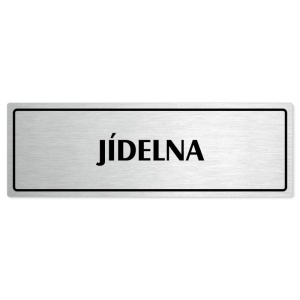 Jídelna, 240x79mm, stříbrná popiska s rámečkem
