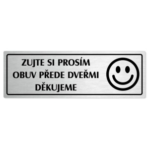 Zujte se, 240x79mm, stříbrná popiska s rámečkem